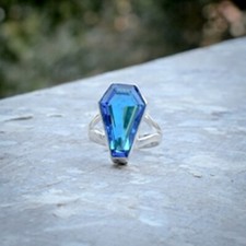 Fabulous Swiss Blue Topaz Gemstone 925 Sterling Silver Handmade Ring All Size