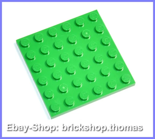Lego Platte Grundplatte grün (6 x 6) - 3958 - Bright Green Plate - NEU / NEW