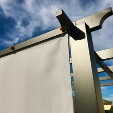 90% Sun Shade Cover Panel for Patio w/ 3 Side Grommet, 1 Side Rod Pocket Smoke