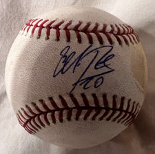 Eddie Rosario Game Used Hit Ball Career #608 Signed MLB Authentic