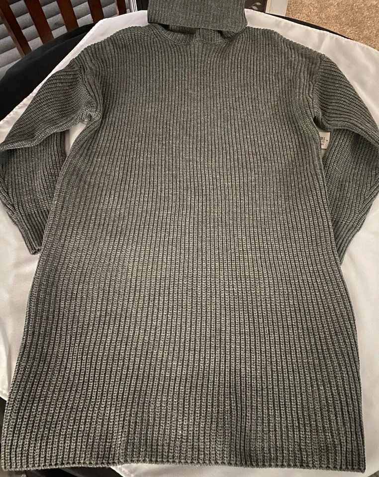 Vestido Suéter Karen Kane Gris Manga Larga Cuello Alto - Talla M - Nuevo con Etiquetas Foto 2 de 4