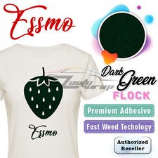 Dark Green Flock Heat Transfer Vinyl HTV T-Shirt 20" Iron On Heat Press DF10
