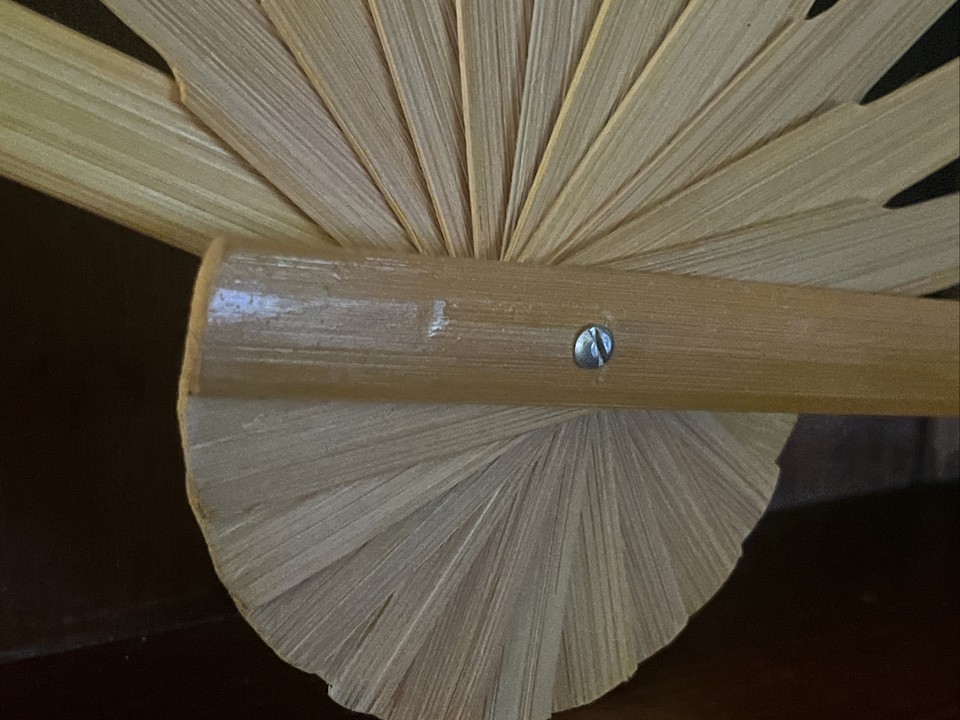 Folding Fan Dragon Hand Painted Fabric Wall Decor Artist Signed “CALVO