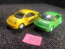 Scalextric Paar Käfer Cup Set Autos grün und gelb #18 & #17 1:32 - BT 509