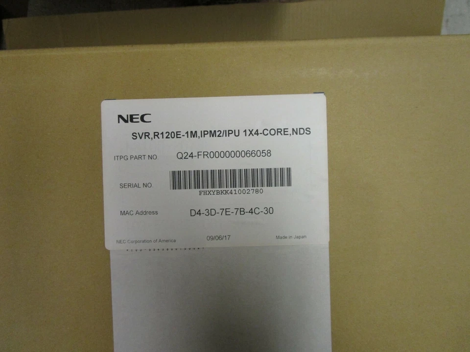 NEW! NEC Express 5800 / R120E-1M Server 1x4core CPU 8GB RAM (3) 500GB HD - Image 2 of 4