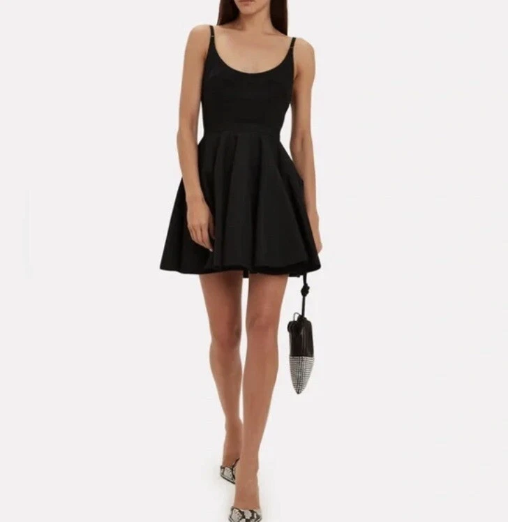 Fit and flare clearance black mini dress