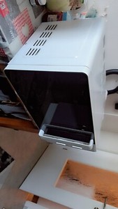 Mikrowelle Marke ok. Mit teller . farbe Weiß schwarz in gutem zustand