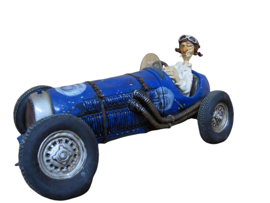 Guillermo Forchino Racing Car Figurine Made In France W 10.6 x H