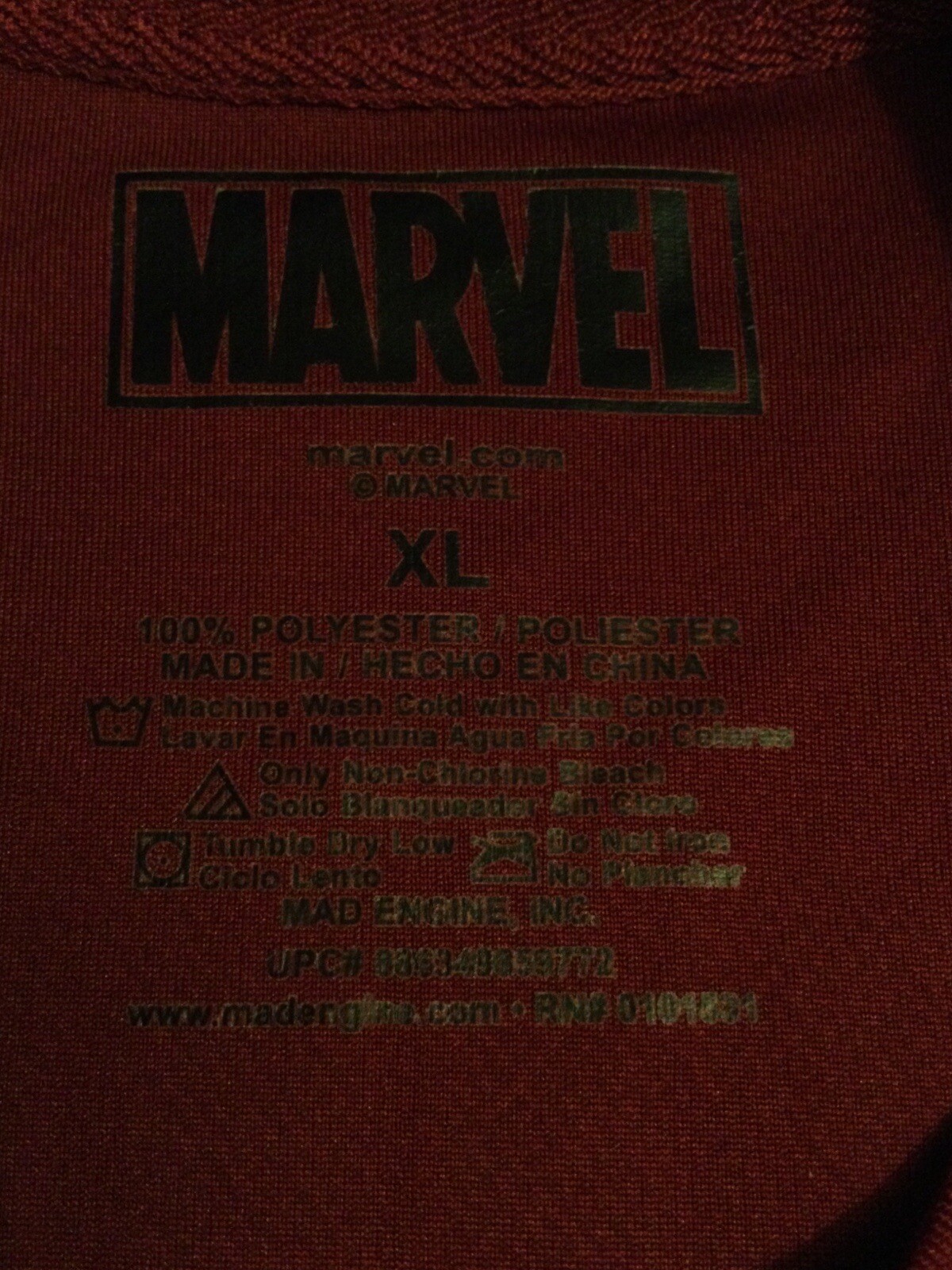 Deadpool  91   - Maroon & Black Polyester Jersey … - image 3