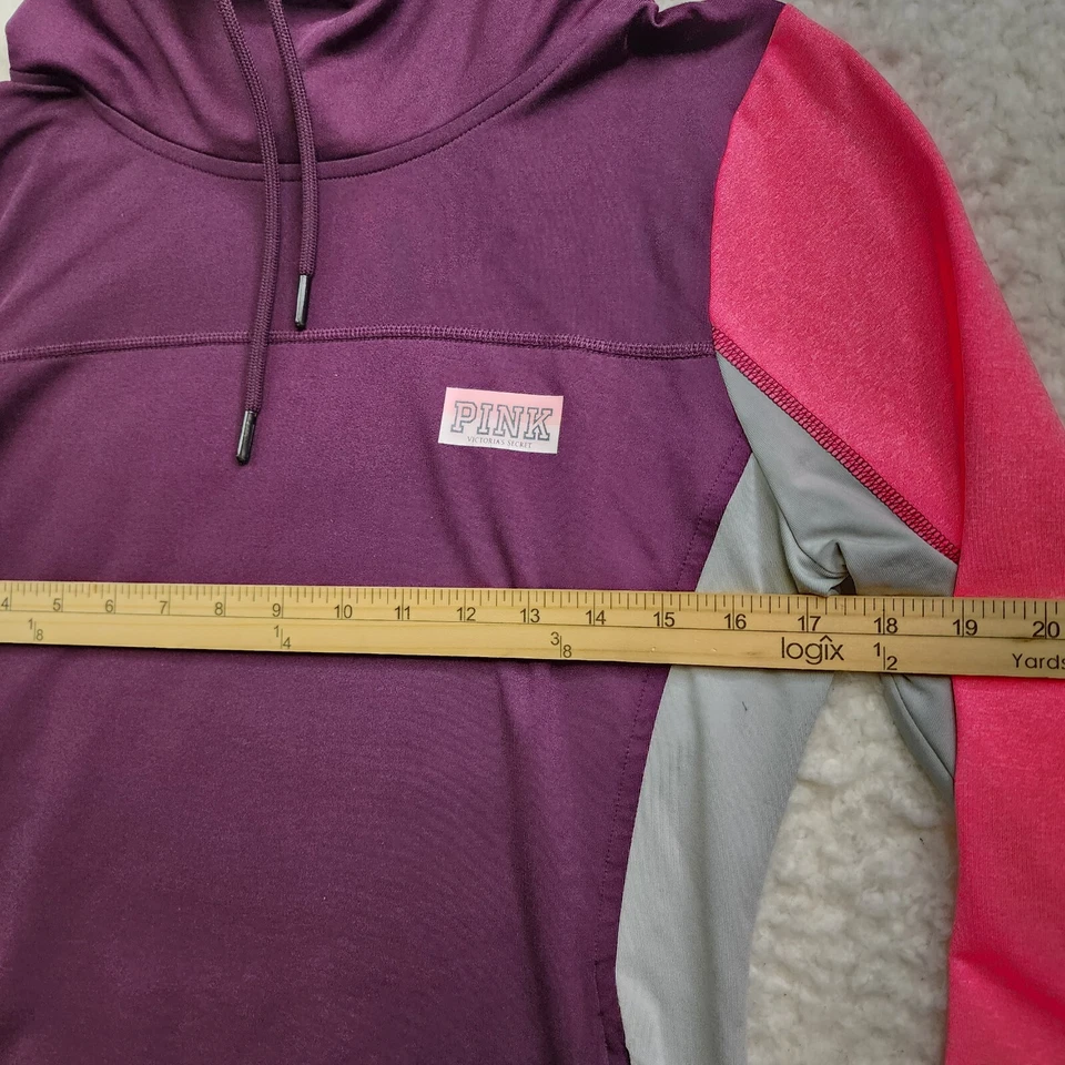 Pullover ROSA Victoria Secret Ultimate cuello embudo mediano púrpura ropa activa Foto 4 de 4