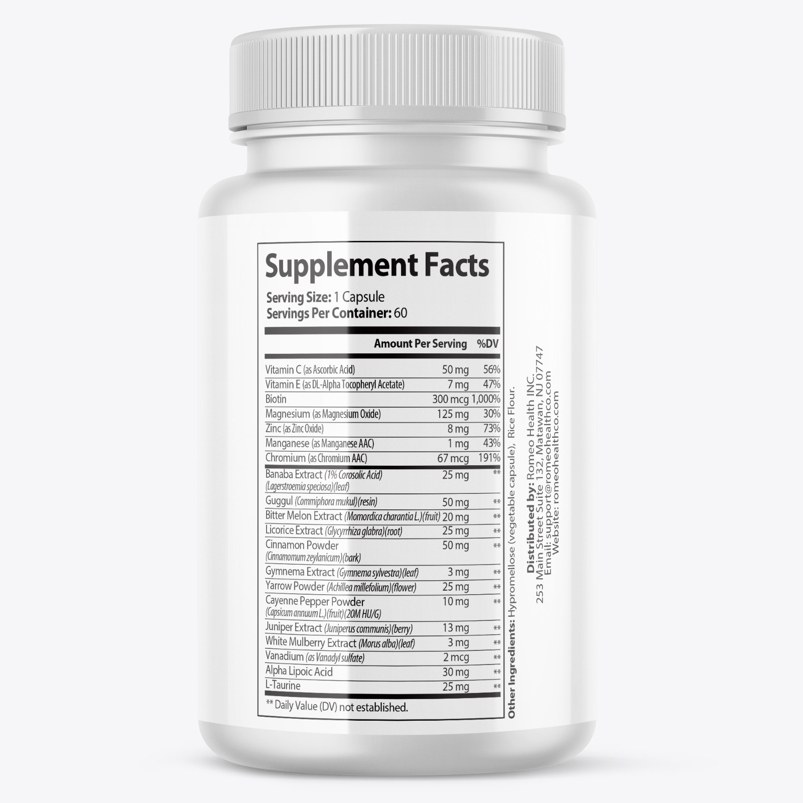 (3 Bottles) GlucoBio - Blood Suggar Balance Dietary Supplement 60 Tablets