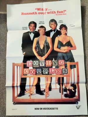 LOVING COUPLES (VIDEO DEALER 36 X 24 POSTER, 1980S) SUSAN SARANDON, SHIRLEY MACL