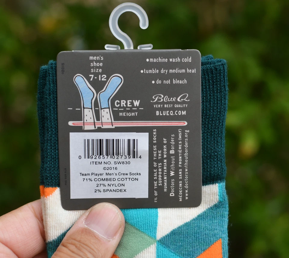 Blue Q Ankle Socks 7-12 Cotton Green Do I Look Like a team Player - Image 2 of 4