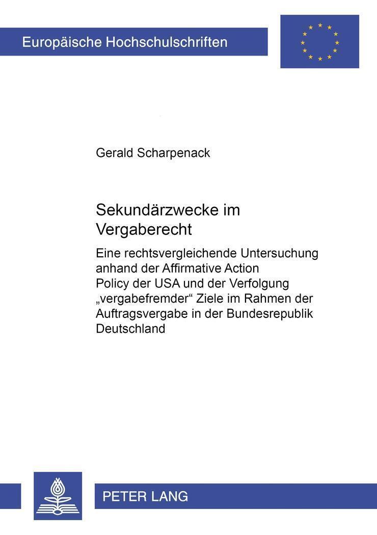 Thumbnail - Sekundärzwecke Vergaberecht Gerald Scharpenack Taschenbuch Deutsch