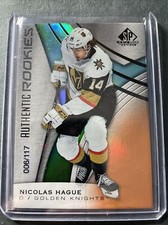 2019-20	SP Game Used	Authentic Rookies Orange Rainbow	Nicolas Hague	6/117	152