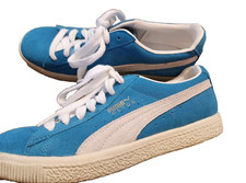 Puma Clyde Deadstock Blue Suede 181632 23 Sneakers Shoes Men's Sz 5.5