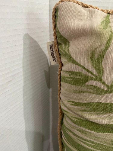 Pier 1 Imports Outdoor Embroidered Floral Pillow 17" x 17" Set of 2 - Picture 3 of 5
