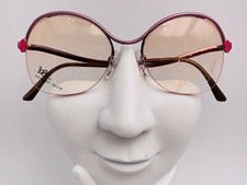 Vintage Logo Paris 331 Pink Metal Butterfly Half-Rimed Sunglasses FRAMES ONLY