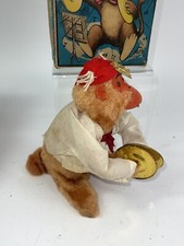 VINTAGE ALPS JAPAN the MUSICAL Chimp With Box Mechanical Wind Up