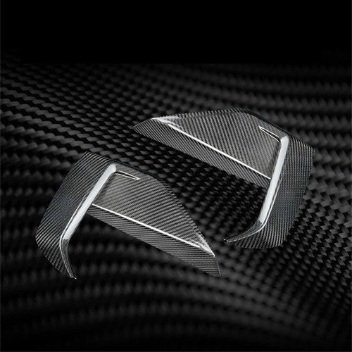 Real Carbon Fiber Front Bumper Fog Light Air Vent Cover For Ford Mustang 2024-25 - Picture 6 of 18
