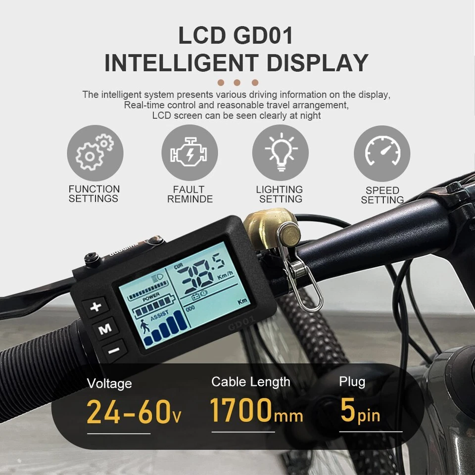 Electric Bike Sinewave Controller 15A-60A Brushless Controller with LCD Display - Image 4 of 4