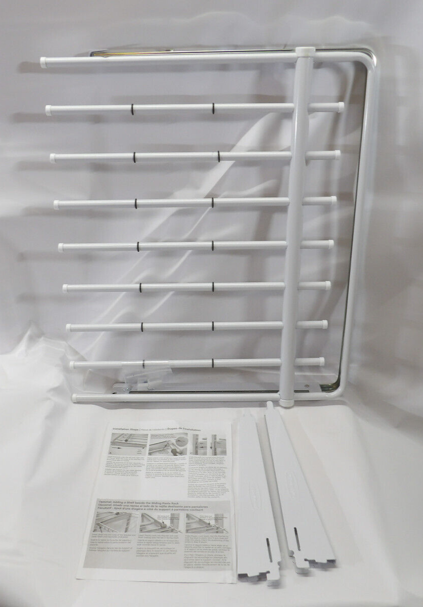 Rubbermaid Commercial Closet Clothes Organizing Shelf System Sliding Pant Rack eBay