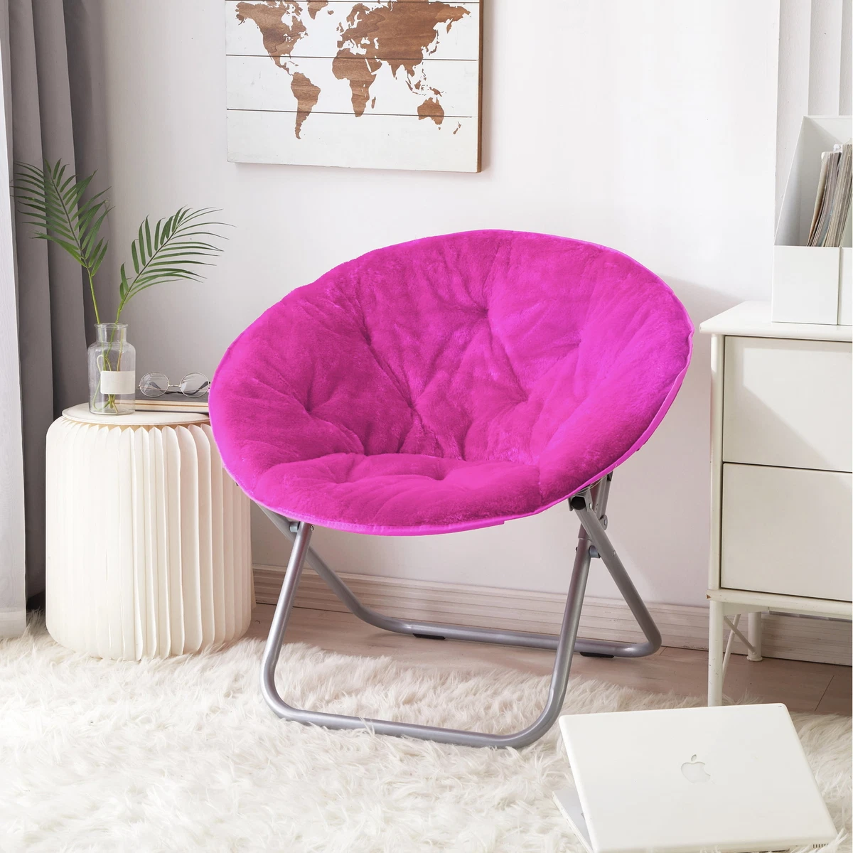 Faux Fur Saucer Chair Pink Chairs eBay
