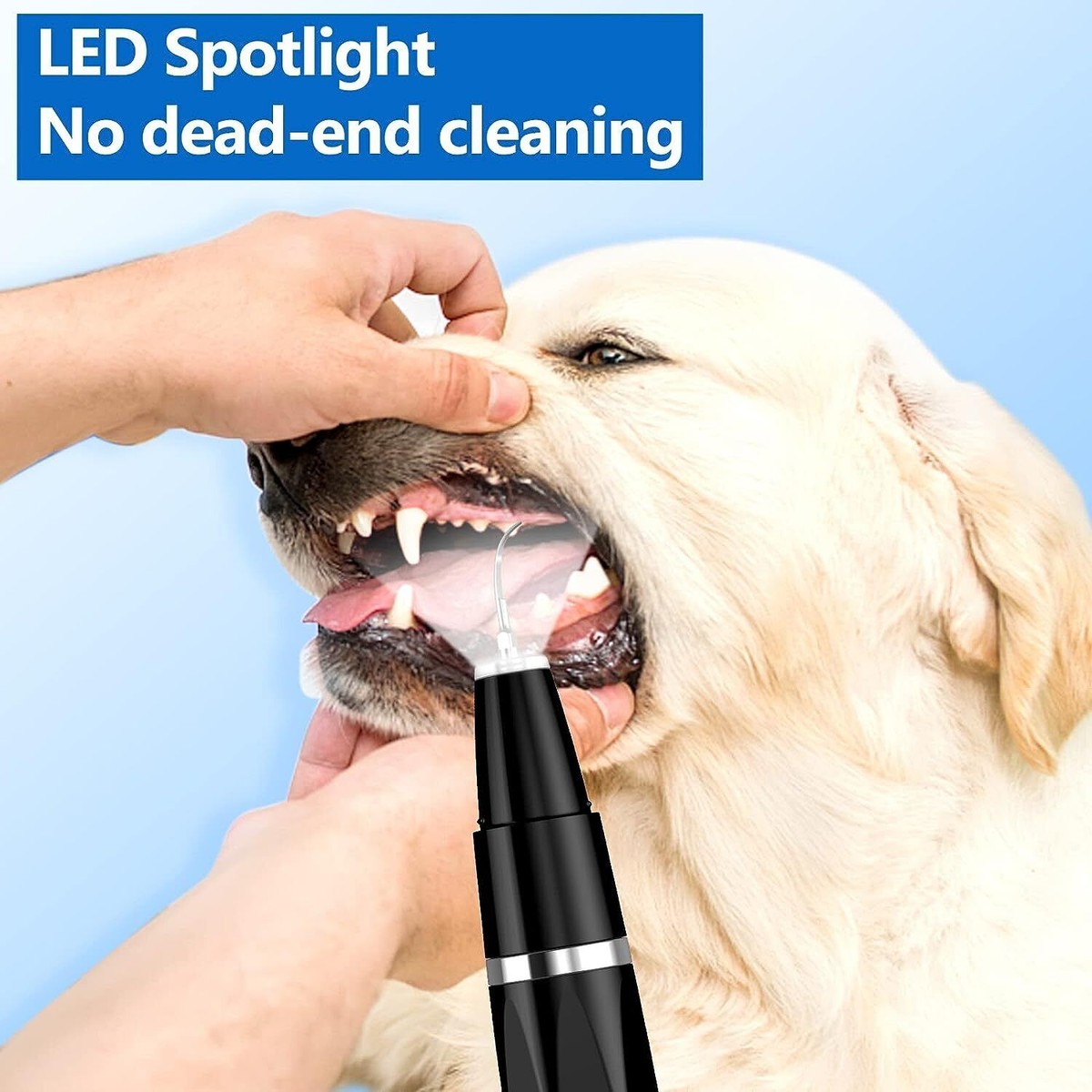 Dog Teeth Cleaning Kit, Pet Tooth Dental Care Ultrasonic Tartar
