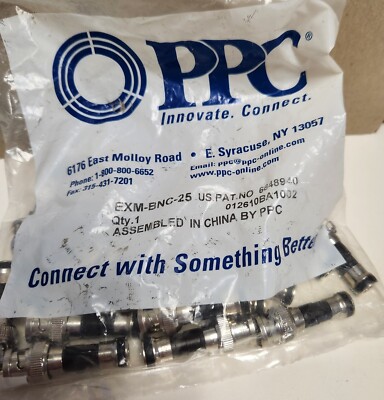 Lot of 25 Belden/PPC EXM-BNC Universal Compression Connectors (NEW)