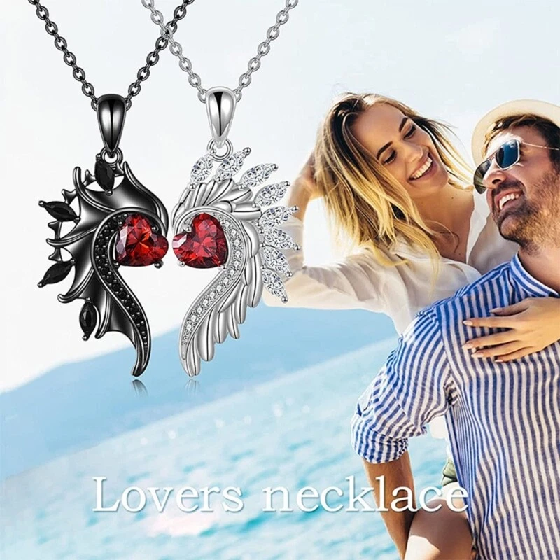 Angel and devil best sale necklace