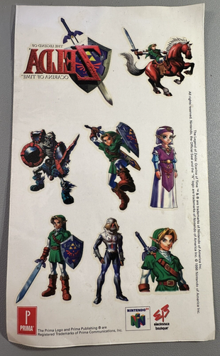 1998 Nintendo N64 EB Promo Legend of Zelda Ocarina of Time Tattoos Set Unused - Picture 1 of 2