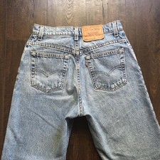 Vintage 90's Levi 551 High Waisted Light Wash Mom Jeans 26 6 Petite