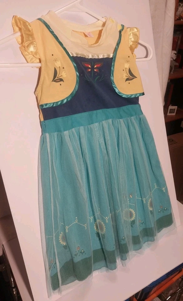 Fiebre congelada Anna Disney Princesa Disfraz Vestir Halloween Girasol Conjunto Foto 3 de 4