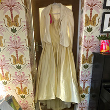 100% silk vintage dress with matching jacket
