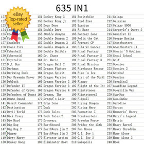 Cartridge Game Console 635 in 1 Multicart Classic Retro Games Collection NES