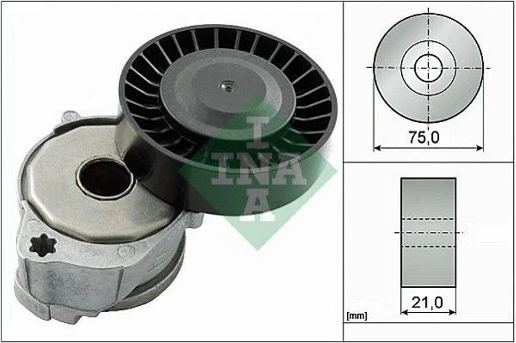 INA 534 0604 10 Brazo de sujeción Correa acanalada Ø75mm para FORD MONDEO IV Torneo (BA7) - Imagen 4 de 4