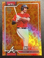 2026 Topps #39 Matt Olson Holiday Chicks Orange Foil Easter