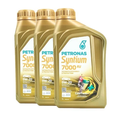 PETRONAS Syntium 7000 AV 0W-20 Huile Moteur, VW 508 00, VW 509 00, 3x1 Litre - Photo 1/3