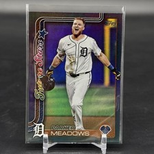 2025 Topps Series 2 Baseball Parker Meadows Black Holo Foil #576 /10 Tigers
