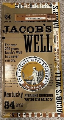 JACOB BEAM ''JACOB'S WELL'' MICRO BOURBON KENTUCKY WHISKEY TIN SIGN 14.5 X 28''