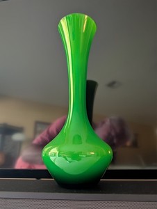 Mid-Century Modern Empoli Cased Glass Italian Bud Vase 