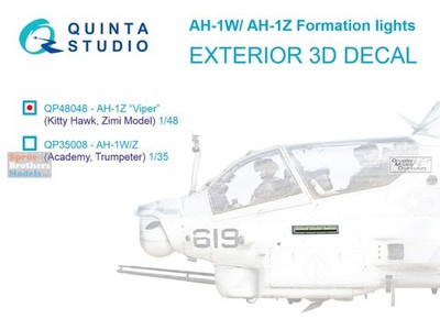 QTSQP48048 1:48 Quinta Studio 3D Decal - AH-1W Whiskey Cobra AH-1Z Viper