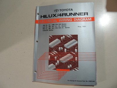 Schaltpläne Electrical wiring diagram Toyota Hilux 4Runner 08.1991