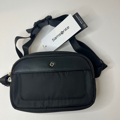 Samsonite Mobile Solution 2 RFID Waistpack Black Gold Hardware Fanny Pack NEW