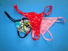 Men's Stretch Nylon Sheer Pink Lace G-String Thong Underwear Lot XL 40-42 NWOT