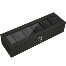 6 Slots Watch Box Solid Wood Watch Case Jewellery Organizer Display Case Gift