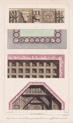 Doric monument Dorisch Denkmal architecture Architektur Lithographie 1860