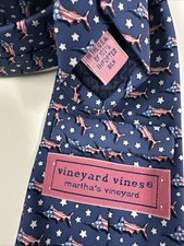 VINEYARD VINES Tie American Swordfish Martha  s Vineyard 100 Silk Made USA
