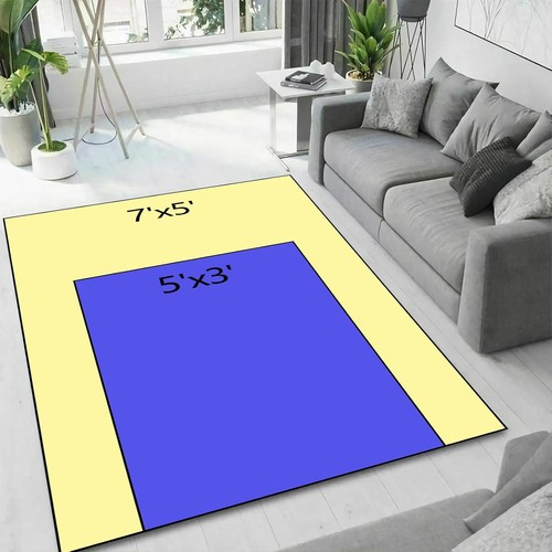 Sunflower Rug for Bedroom,3'x5' Non Slip Retro 3'x5', Sunflower_1 - Picture 3 of 6