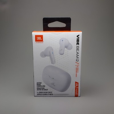 JBL Vibe Beam 2 True Wireless In-Ear Earbuds ANC Bluetooth IP54 White